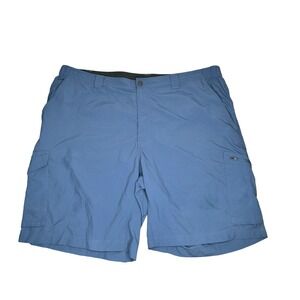 COLUMBIA Nylon Outdoor Hiking Cargo Shorts Mens Sz 44 10" Inseam Slate Blue P